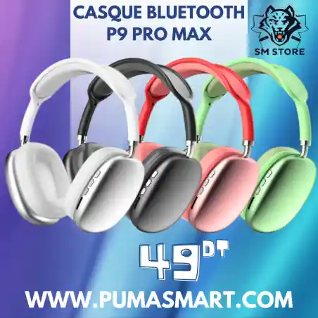 Casque Bluetooth P9 Pro Max 2024 Tunisie