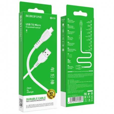 câble USB BOROFONE BX51 Micro-USB Tunisie
